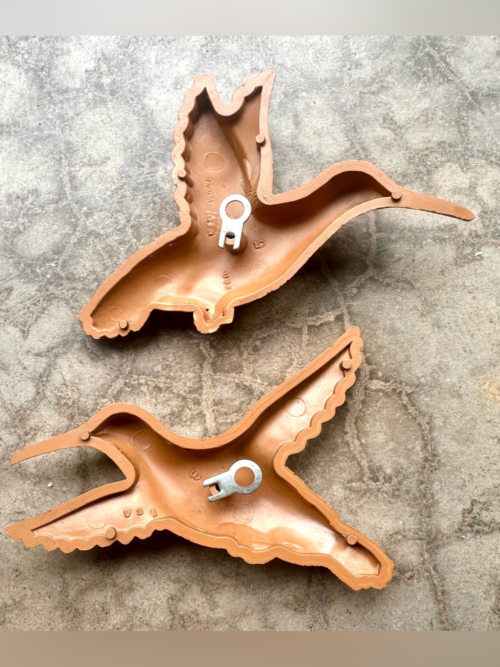 Vtg Homco Hummingbirds Pair Gold Tone Plastic Wall Art Decor USA Made - Picture 3 of 7